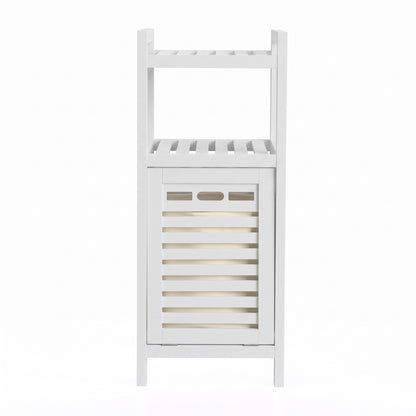Artiss Bathroom Storage Cabinet Tilt Out Laundry Hamper Tall Organiser White-Furniture > Bathroom > Bathroom Cabinets, Cupboards &amp; Storage-PEROZ Accessories