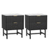 Artiss 2x Bedside Table 2 Drawers - Black-Furniture > Bedroom > Bedside Tables-PEROZ Accessories