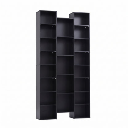 Artiss Bookshelf Display Shelves CD DVD Storage Rack Tall Bookcase Black