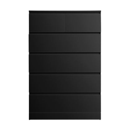 Artiss 6 Chest of Drawers Tallboy PEPE Black-Furniture > Bedroom > Dressers-PEROZ Accessories
