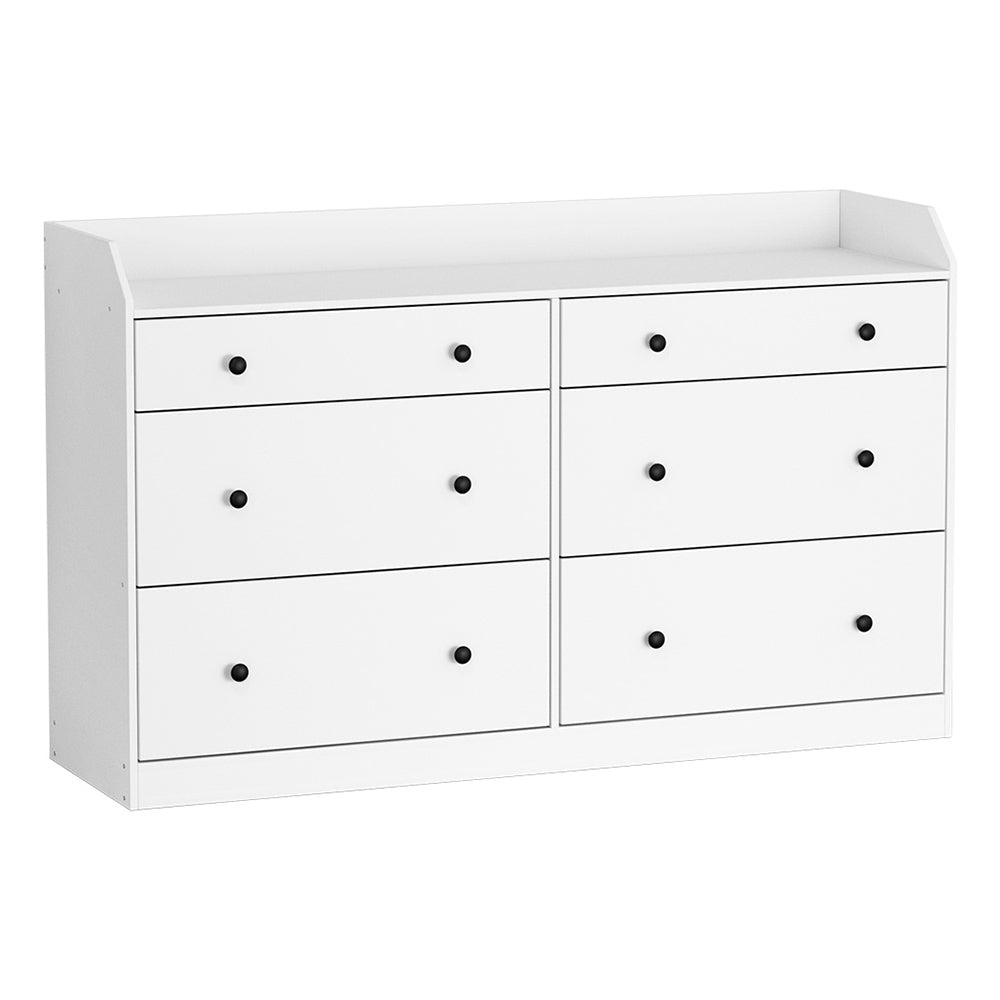 Artiss 6 Chest of Drawers - PETE White-Furniture &gt; Bedroom-PEROZ Accessories