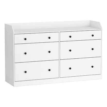 Artiss 6 Chest of Drawers - PETE White-Furniture &gt; Bedroom-PEROZ Accessories
