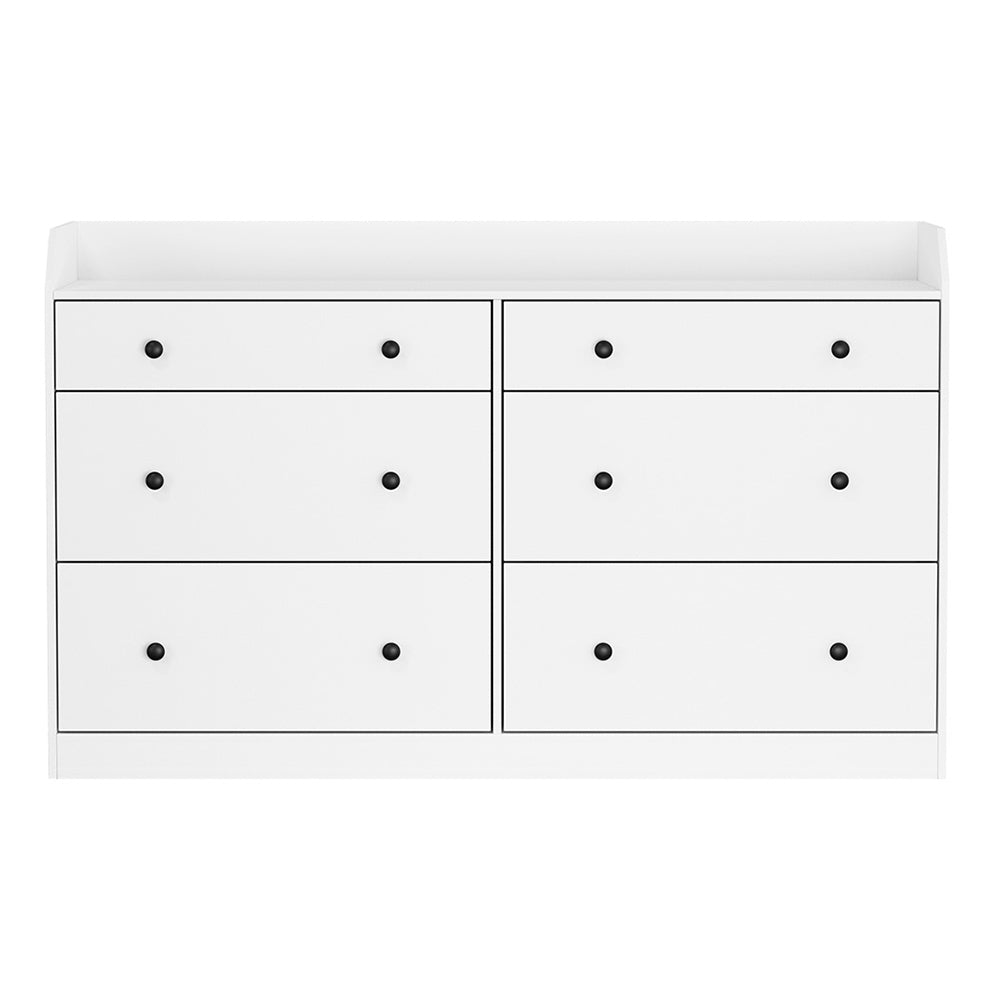 Artiss 6 Chest of Drawers - PETE White-Furniture &gt; Bedroom-PEROZ Accessories