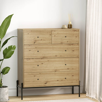 Artiss 5 Chest of Drawers - ARNO Pine-Furniture &gt; Bedroom-PEROZ Accessories