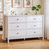 Artiss 6 Chest of Drawers Dresser Lowboy Curved Edge Scalloped White Bedroom-Furniture > Bedroom > Dressers-PEROZ Accessories
