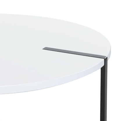 Artiss Coffee Table Side Table Round White Cedric-Furniture &gt; Living Room-PEROZ Accessories