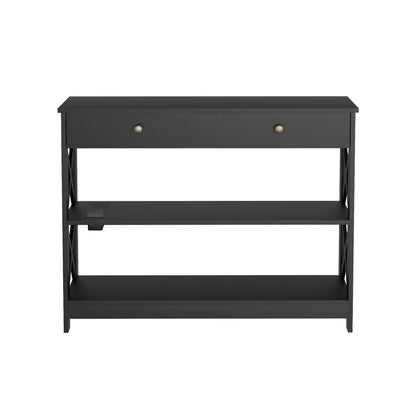 Artiss Console Table 3-tier USB Outlets-Furniture &gt; Living Room &gt; Side Tables-PEROZ Accessories