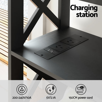 Artiss Console Table 3-tier USB Outlets-Furniture &gt; Living Room &gt; Side Tables-PEROZ Accessories