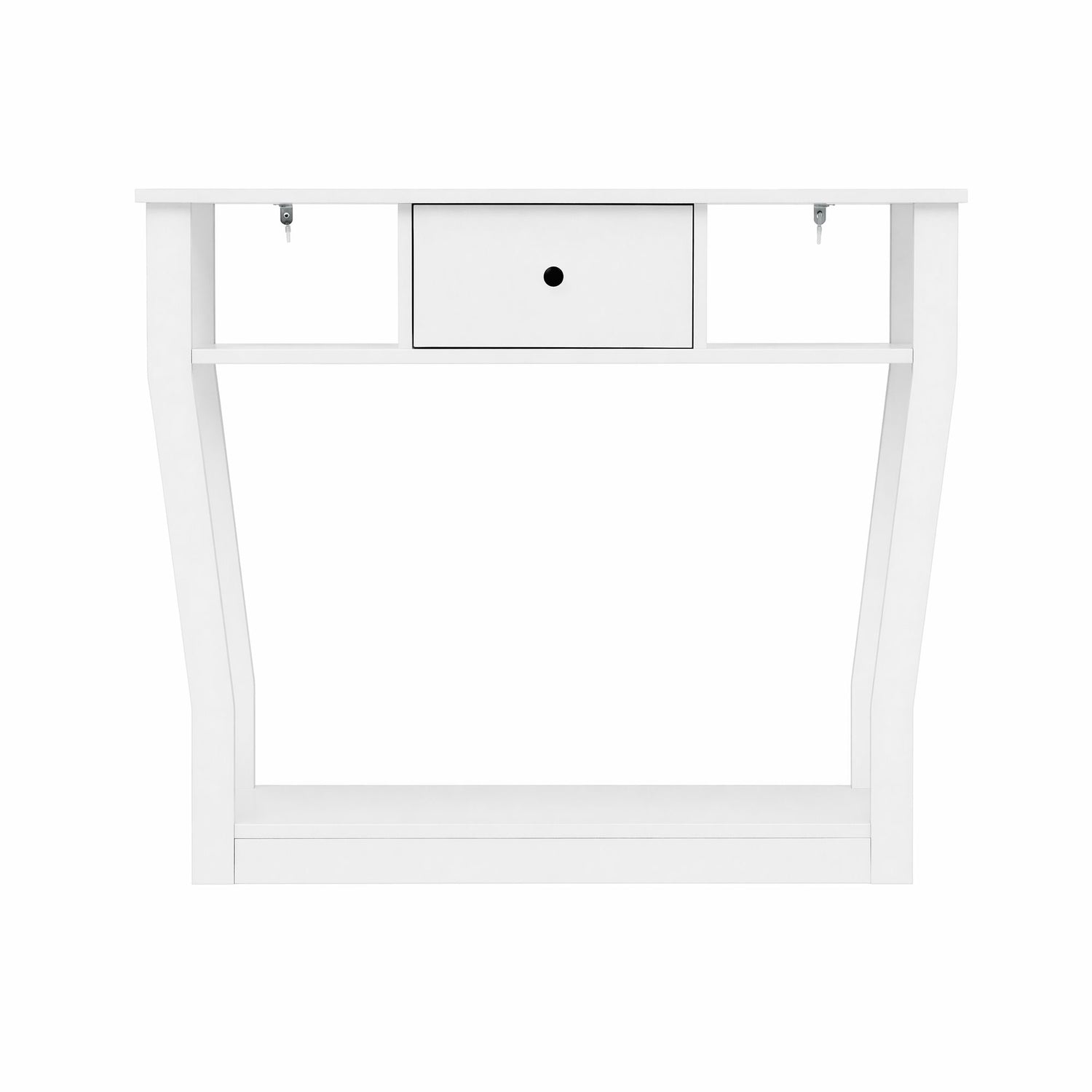 Artiss Console Table Entryway Hallway Sofa Side Table Drawer Shelf 100CM White