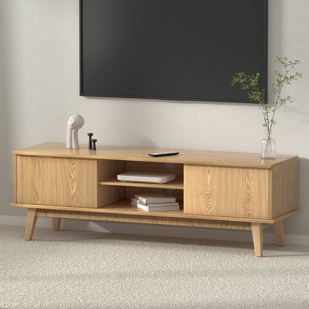 Artiss TV Cabinet Entertainment Unit Stand Storage Shelves TV Unit 140CM-Furniture &gt; Living Room-PEROZ Accessories