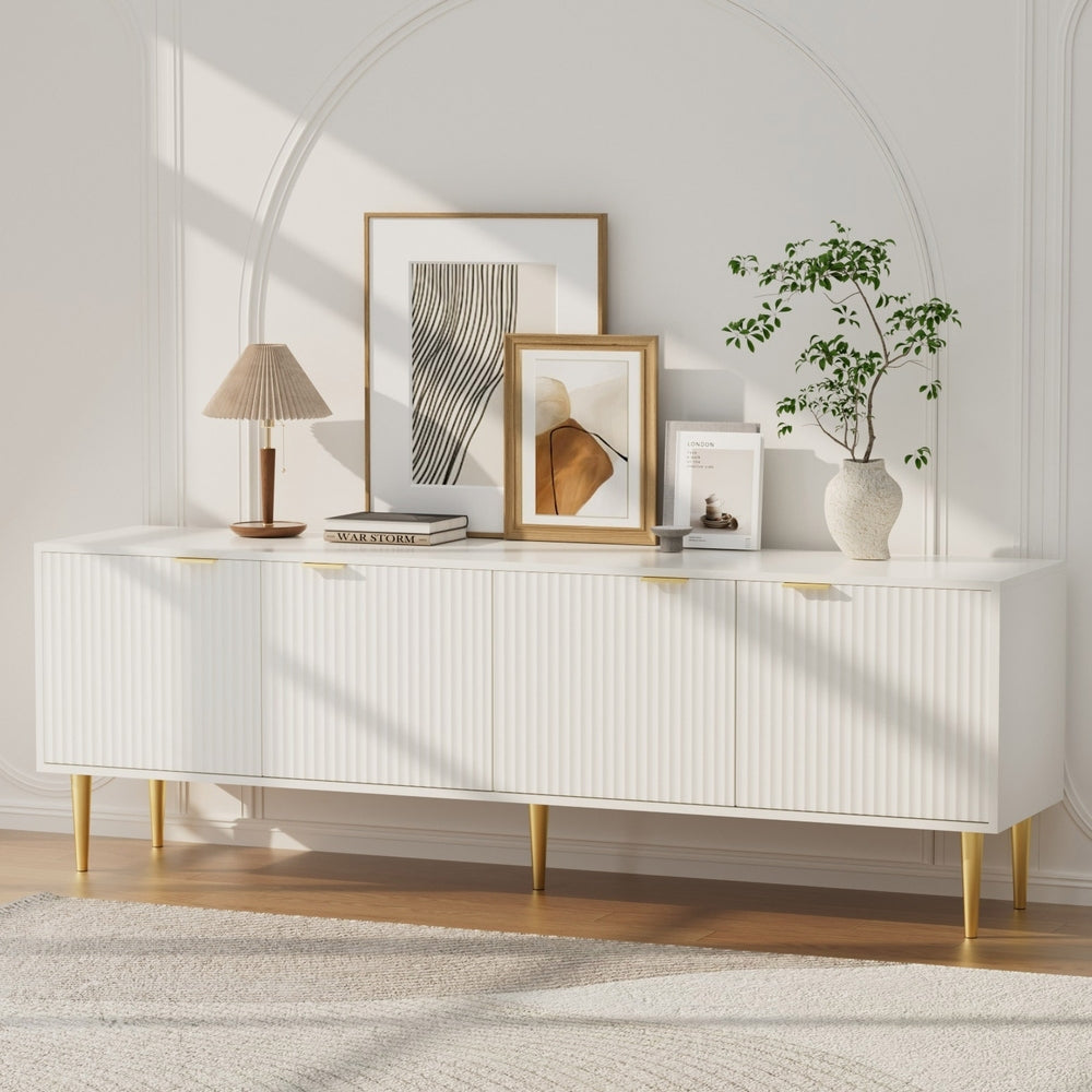 Artiss TV Cabinet Entertainment Unit Stand Storage 180CM White-Furniture &gt; Living Room-PEROZ Accessories