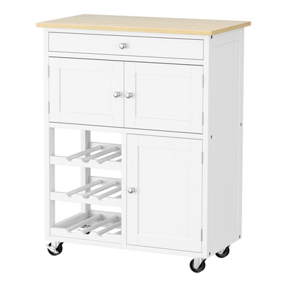 Artiss Kitchen Island Trolley Rolling Serving Cart Storage Cart Drawer Cupboard-Tools &gt; Tools Storage &gt; Work Benches-PEROZ Accessories
