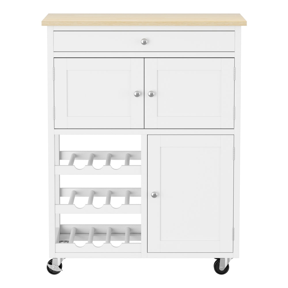 Artiss Kitchen Island Trolley Rolling Serving Cart Storage Cart Drawer Cupboard-Tools &gt; Tools Storage &gt; Work Benches-PEROZ Accessories