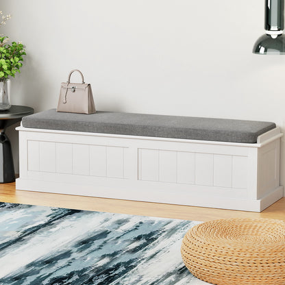 Artiss Storage Ottoman Blanket Box 140cm Fluted Grey-Furniture &gt; Living Room-PEROZ Accessories