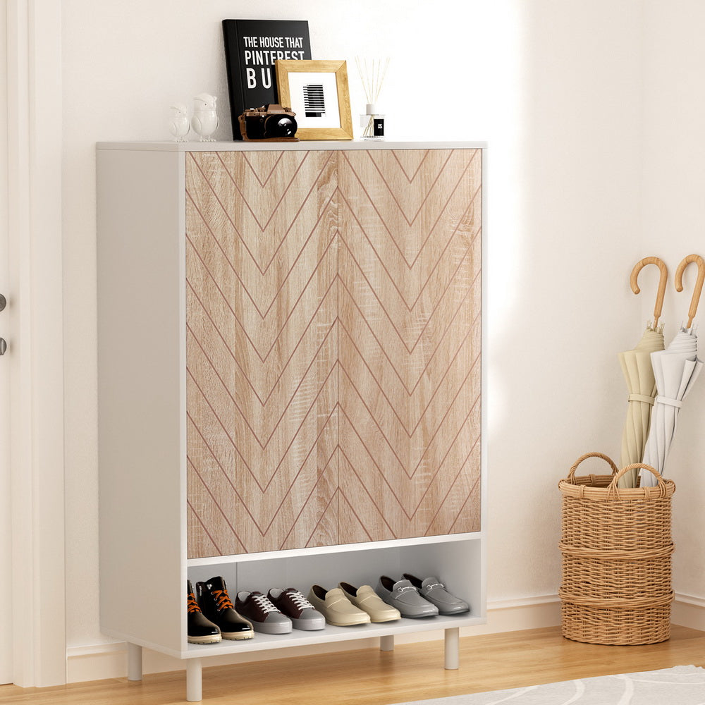 Artiss Shoe Rack Cabinet 24 Pairs 6-tier White-Furniture &gt; Living Room &gt; Shoe Storage-PEROZ Accessories