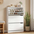 Artiss Shoe Rack Cabinet 24 Pairs Adjustable Shelf White-Furniture > Living Room > Shoe Storage-PEROZ Accessories
