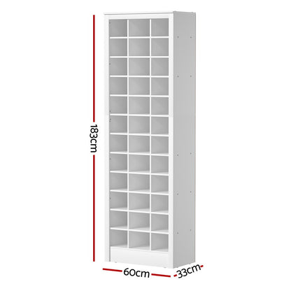 Artiss Shoe Rack 12-tier 36 Pairs Storage White-Furniture &gt; Living Room-PEROZ Accessories