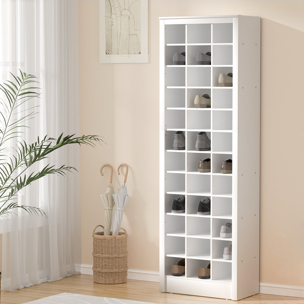 Artiss Shoe Rack 12-tier 36 Pairs Storage White-Furniture &gt; Living Room-PEROZ Accessories