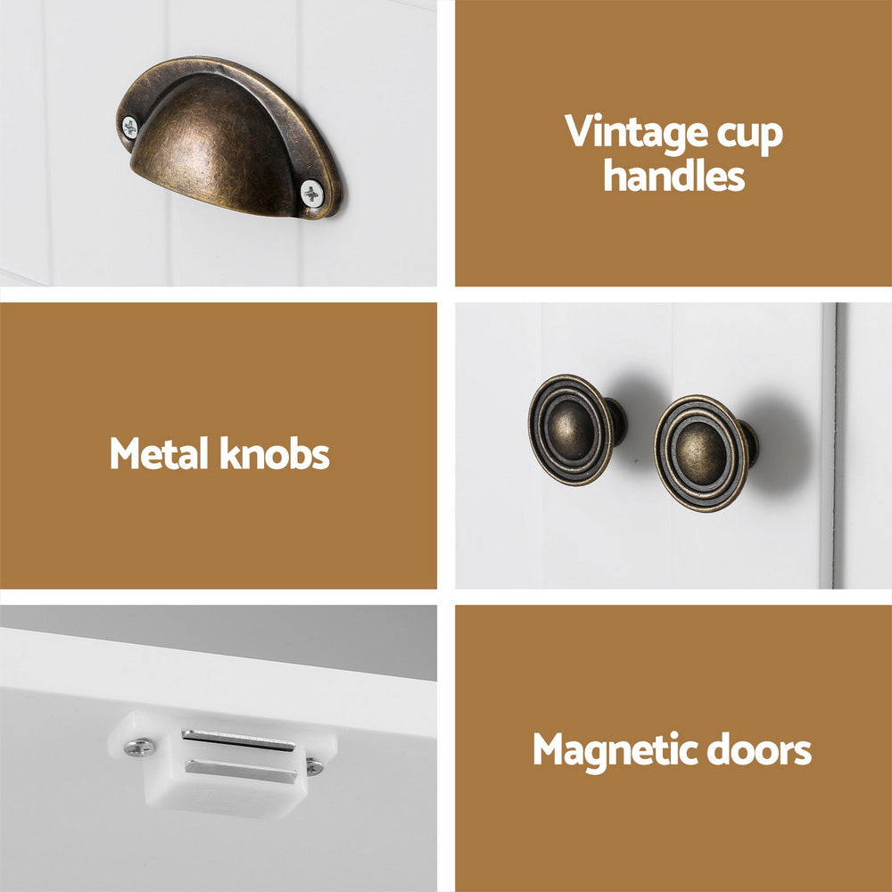 Artiss Buffet Sideboard Cupboard Cabinet White-Furniture &gt; Living Room-PEROZ Accessories