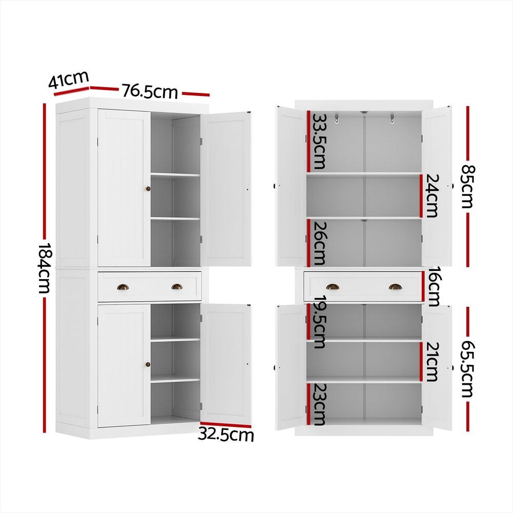Artiss Buffet Sideboard Cupboard Cabinet White-Furniture > Living Room-PEROZ Accessories