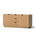 Artiss Buffet Sideboard Cabinet Storage Kitchen Cupboard Drawers Round Edge Oak-Furniture > Dining > Buffets & Sideboards-PEROZ Accessories