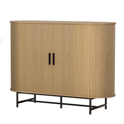 Artiss Buffet Sideboard Cupboard Cabinet Sliding Doors Pantry Storage Oak PIIA-Furniture &gt; Living Room-PEROZ Accessories