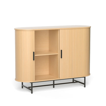 Artiss Buffet Sideboard Cupboard Cabinet Sliding Doors Pantry Storage Oak PIIA-Furniture > Living Room-PEROZ Accessories