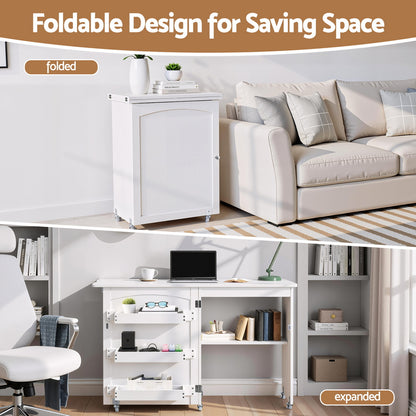 Artiss Folding Sewing Table Sewing Machine Desk Multi-functional Rolling Work Table Craft Station-Home &amp; Garden &gt; Hobbies &gt; Arts &amp; Crafts-PEROZ Accessories