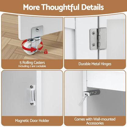 Artiss Folding Sewing Table Sewing Machine Desk Multi-functional Rolling Work Table Craft Station-Home &amp; Garden &gt; Hobbies &gt; Arts &amp; Crafts-PEROZ Accessories