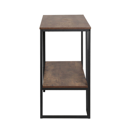 Artiss Console Table 106CM 2-tier Walnut Cora-Console Tables-PEROZ Accessories