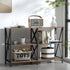 Artiss Console Table 120CM 3-tier Walnut Xiah-Console Tables-PEROZ Accessories