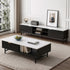 Artiss TV Unit & Coffee Table Set Storage Shelf Black-Furniture > Bar Stools & Chairs > Arm Chairs & Recliners-PEROZ Accessories