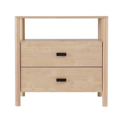 Artiss Bedside Table Nightstand 2 Drawers - Pine-Furniture &gt; Bedroom &gt; Bedside Tables-PEROZ Accessories