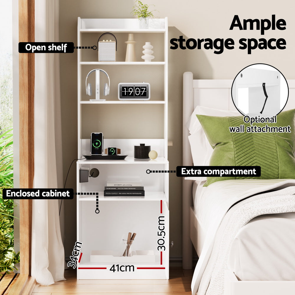 Artiss Bedside Table Nightstand Charging Station-BedSide Tabless-PEROZ Accessories