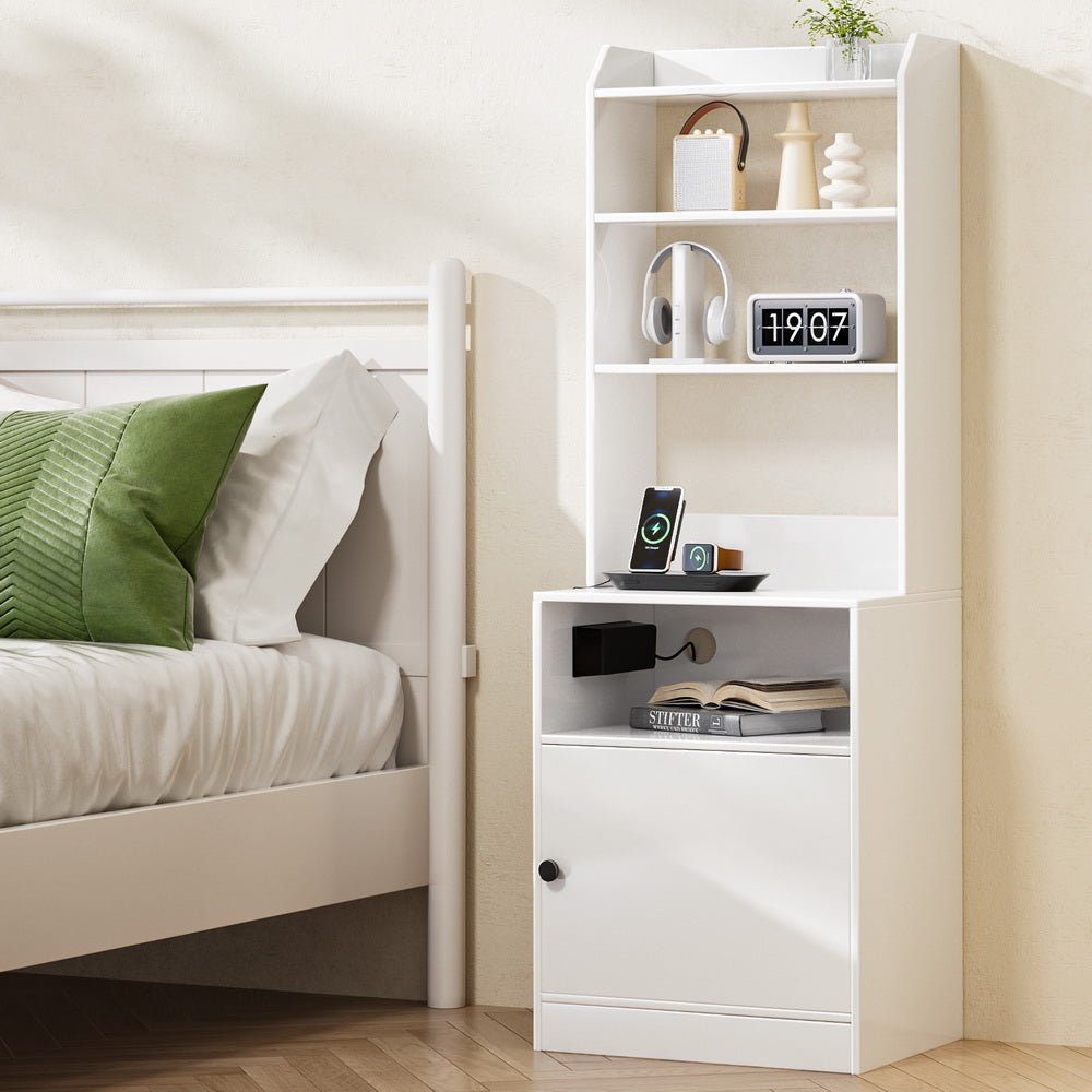 Artiss Bedside Table Nightstand Charging Station-BedSide Tabless-PEROZ Accessories