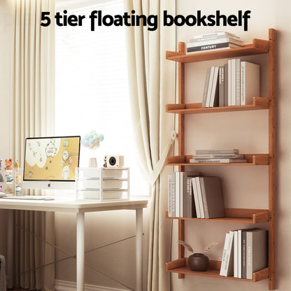 Artiss Bookshelf Floating Shelf CAPIZ Oak-Furniture &gt; Office-PEROZ Accessories