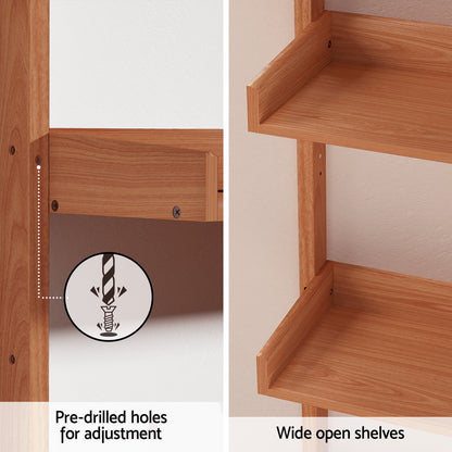 Artiss Bookshelf Floating Shelf CAPIZ Oak-Furniture &gt; Office-PEROZ Accessories