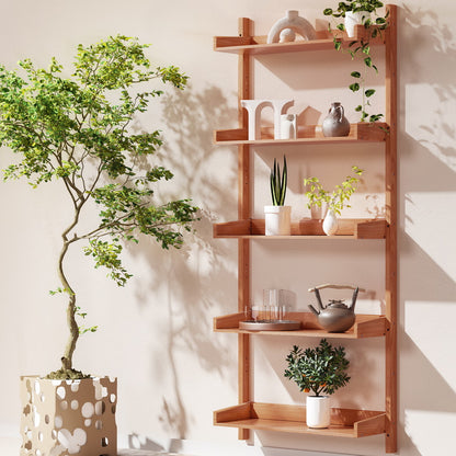 Artiss Bookshelf Floating Shelf CAPIZ Oak-Furniture &gt; Office-PEROZ Accessories
