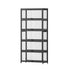 Artiss 5-Tier Display Cabinet Storage Bookshelf Clear Shelf Black-Furniture > Living Room > Bookcases & Shelves-PEROZ Accessories
