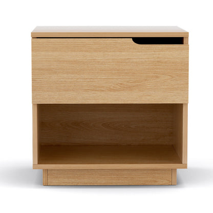 Artiss Bedside Table 1 Drawer 1 Shelf Nightstand Pine-Furniture &gt; Bedroom &gt; Bedside Tables-PEROZ Accessories