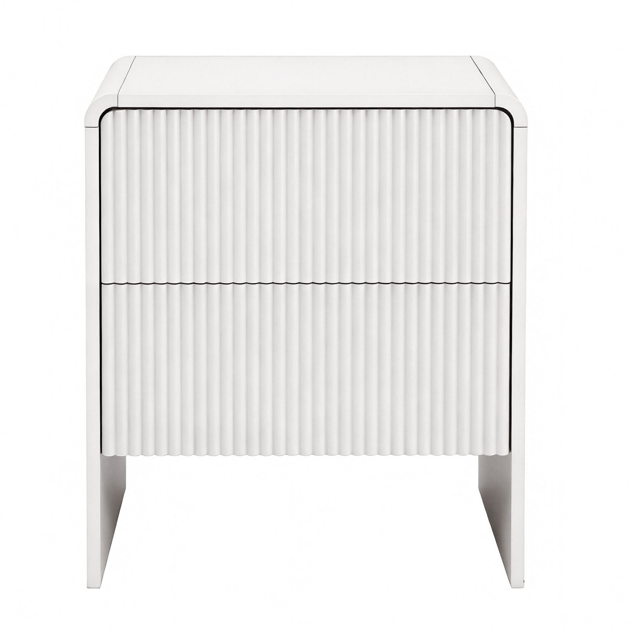 Artiss Bedside Table 2 Drawers - Beige-Furniture > Bedroom > Bedside Tables-PEROZ Accessories