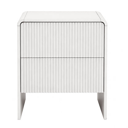 Artiss Bedside Table 2 Drawers - Beige-Furniture > Bedroom > Bedside Tables-PEROZ Accessories