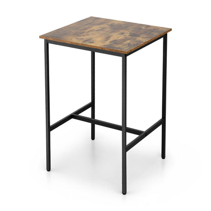Artiss Bar Table Counter Kitchen Dining Desk Pub 60x92cm Vintage Metal Walnut-Furniture &gt; Living Room &gt; Coffee Tables-PEROZ Accessories
