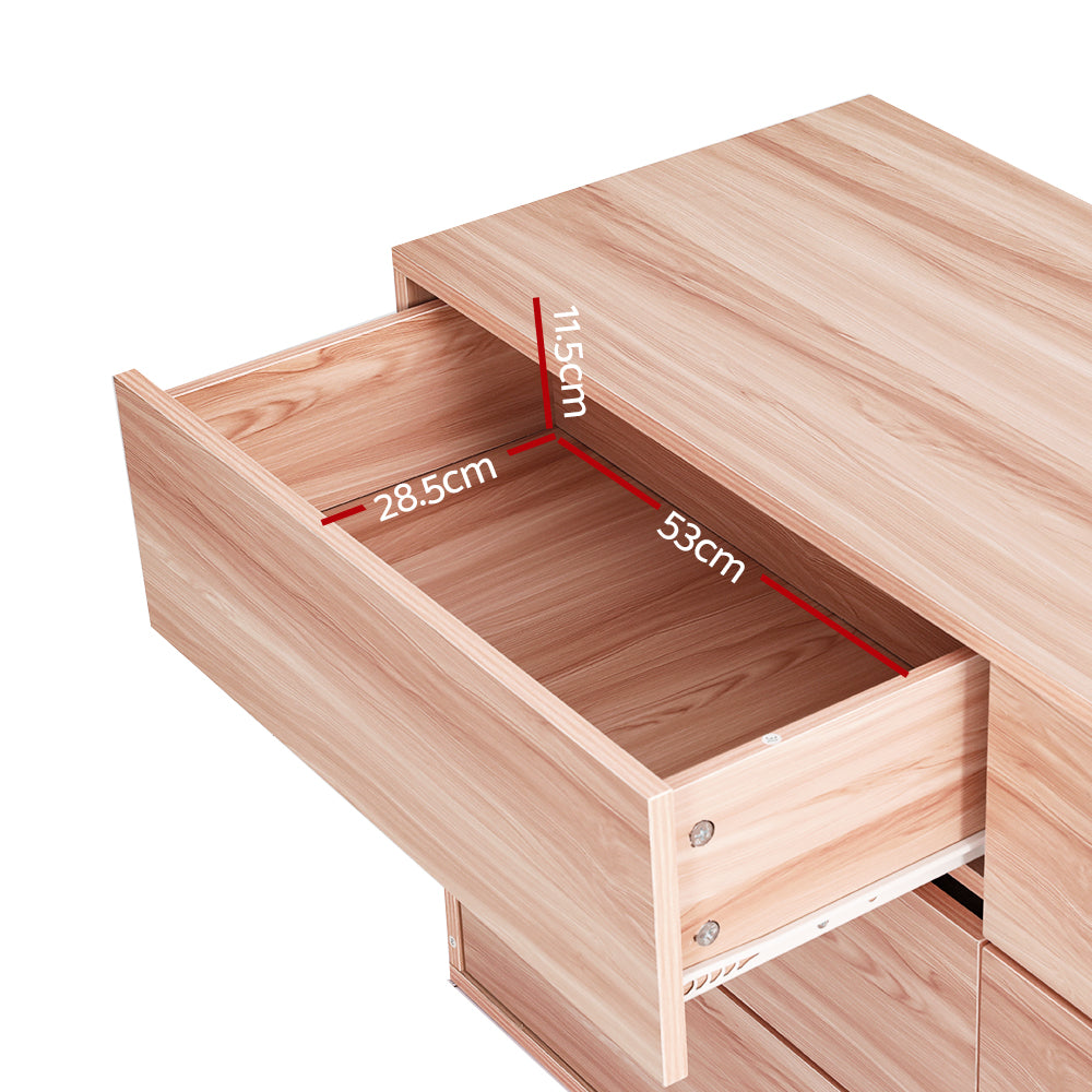 Artiss 6 Chest of Drawers Cabinet Dresser Table Tallboy Storage Bedroom Pine-Furniture &gt; Bedroom-PEROZ Accessories