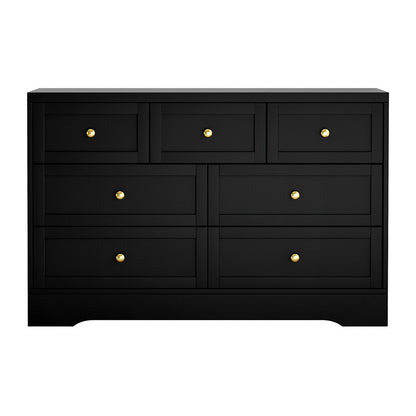 Artiss 7 Chest of Drawers Dresser Table Black-Furniture &gt; Bedroom &gt; Dressers-PEROZ Accessories