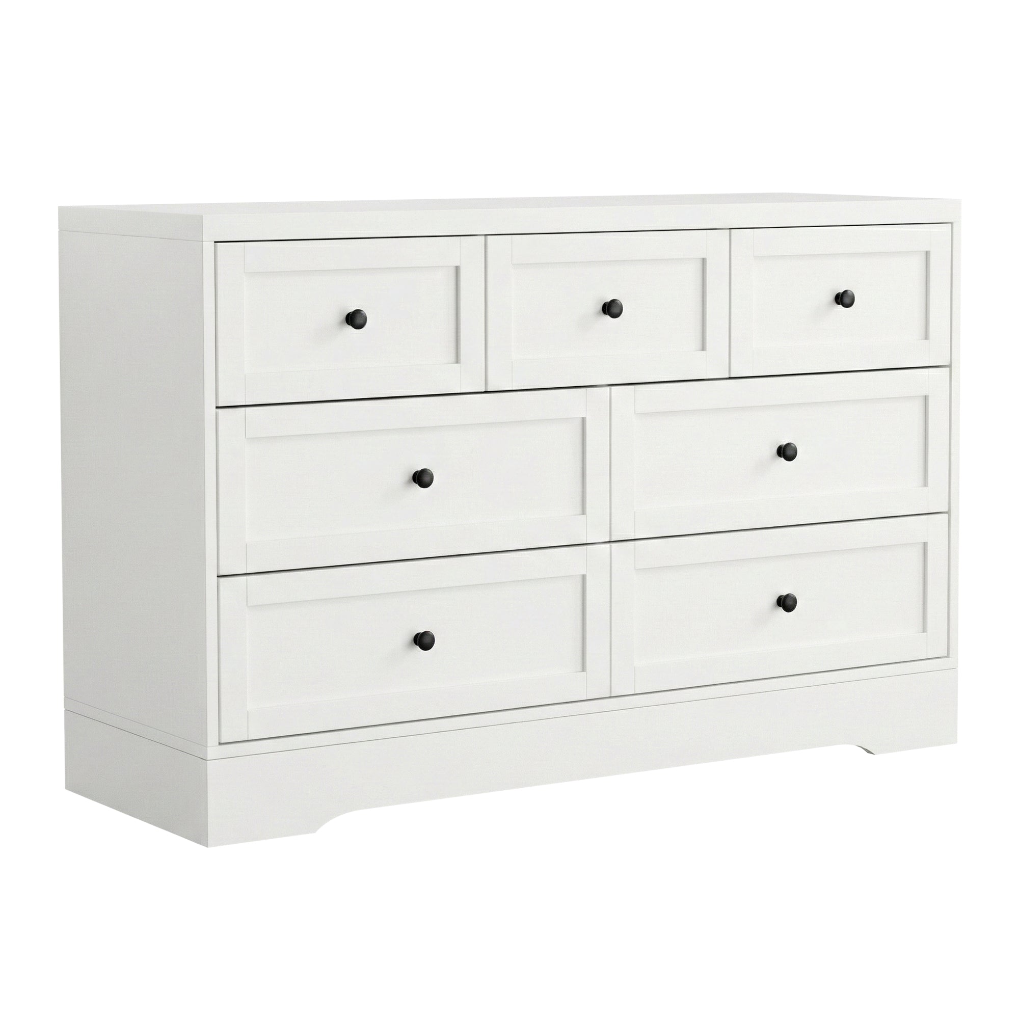 Artiss 7 Chest of Drawers Dresser Table White-Furniture > Bedroom > Dressers-PEROZ Accessories