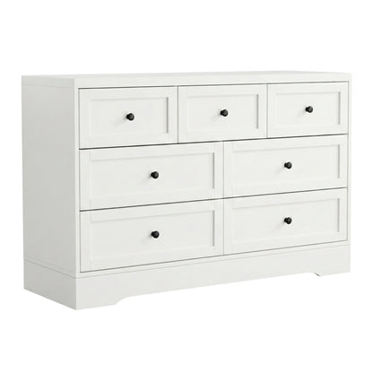 Artiss 7 Chest of Drawers Dresser Table White-Furniture > Bedroom > Dressers-PEROZ Accessories