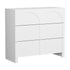 Artiss 3 Chest of Drawers Lowboy Dresser Cabinet White-Furniture > Bedroom > Dressers-PEROZ Accessories