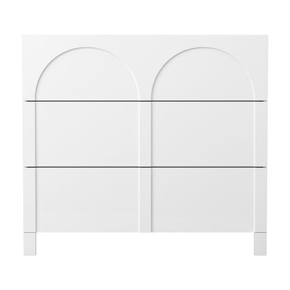 Artiss 3 Chest of Drawers Lowboy Dresser Cabinet White-Furniture &gt; Bedroom &gt; Dressers-PEROZ Accessories