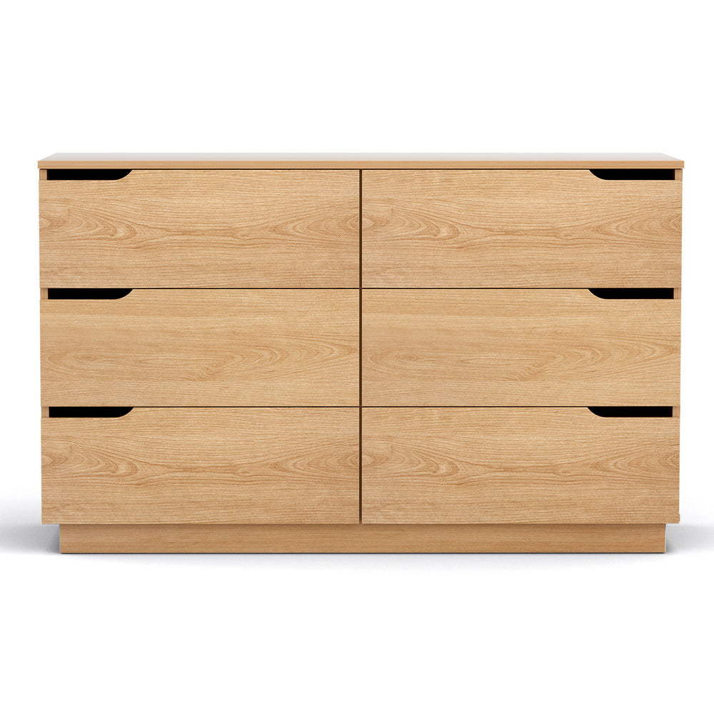 Artiss 6 Chest of Drawers Dresser Table Pine-Furniture &gt; Bedroom &gt; Dressers-PEROZ Accessories